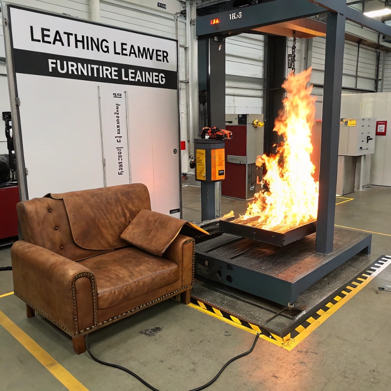 fire test for furniture leather