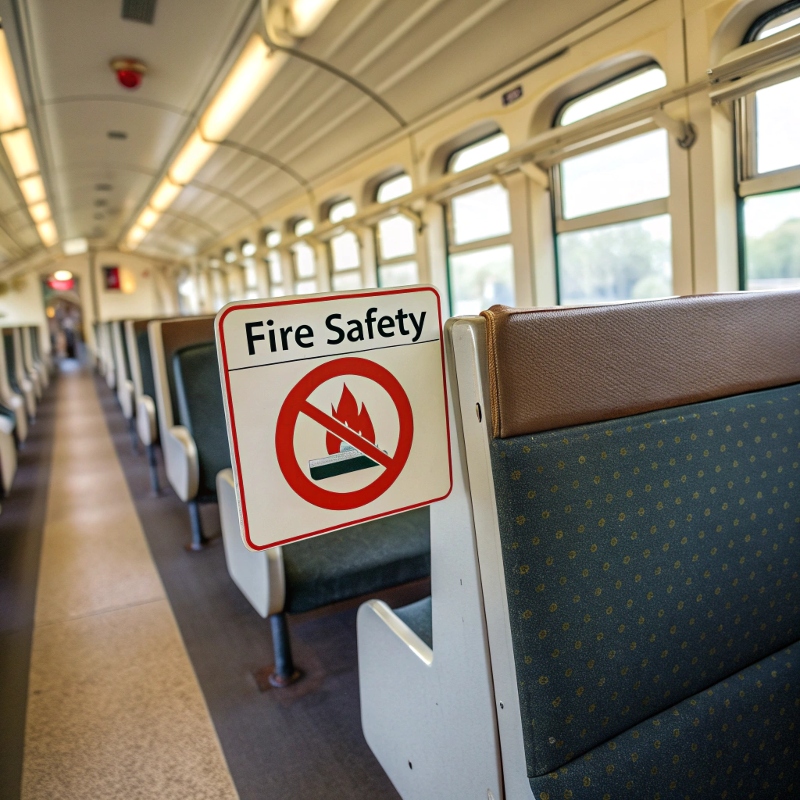 railway seat fire safety